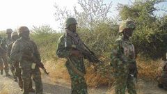 Nigerian soldiers on anti-Boko Haram operation in Borno State