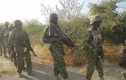 Nigerian soldiers on anti-Boko Haram operation in Borno State