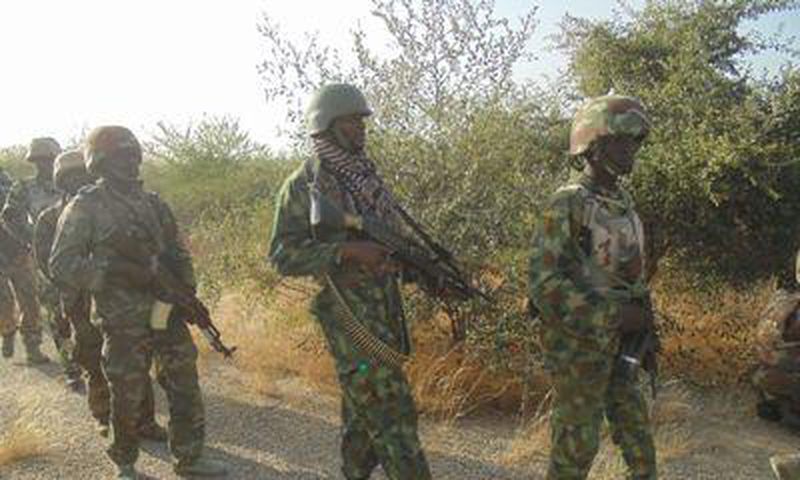 Nigerian soldiers on anti-Boko Haram operation in Borno State