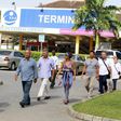 Passengers who were onboard an Air France Boeing 777 aircraft that made an emergency landing are escorted from Moi International Airport in Kenya's coastal city of Mombasa, December 20, 2015.