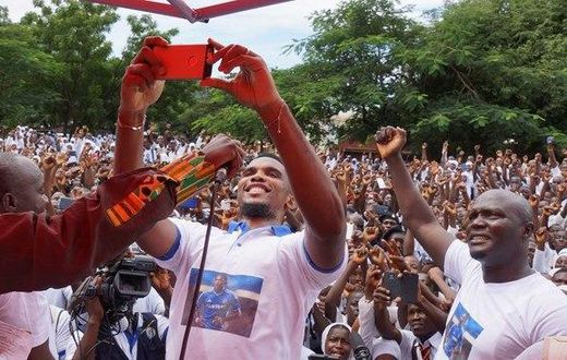 Samuel Eto'o in Ghana and Sierra Leone