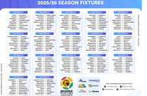 Ghana Premier League 2025/26 Fixtures