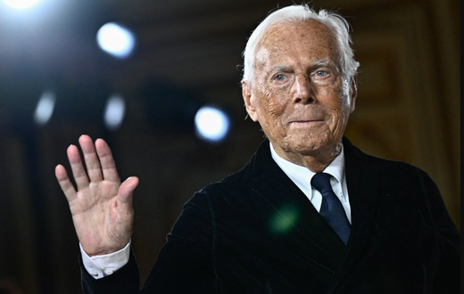 Italian fashion designer Giorgio Armani