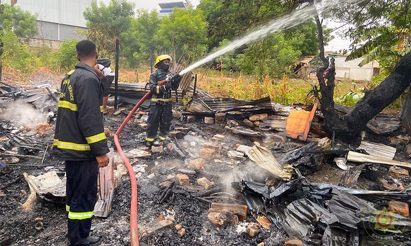 4-month-old baby burnt to death as fire guts wooden structures at Kissiman Junction