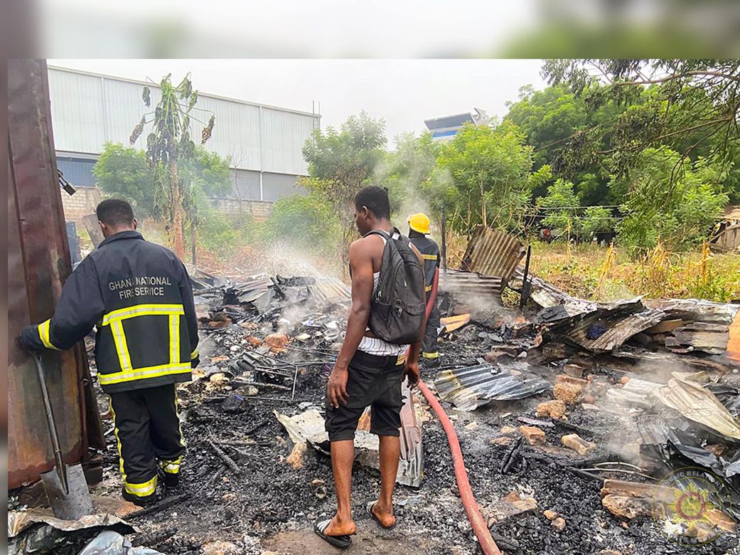 4-month-old baby burnt to death as fire guts wooden structures at Kissiman Junction