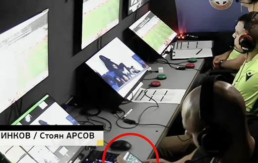 VAR official lands in trouble after being caught checking betting site on live TV
