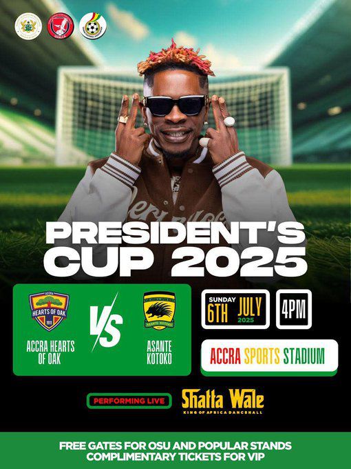 Shatta Wale to perform at 2025 President's Cup