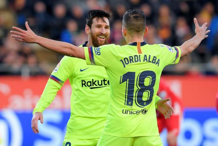 Lionel Messi scored for the seventh league game running as Barca rebounded from a midweek cup defeat
