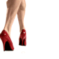 Male calves in red heels