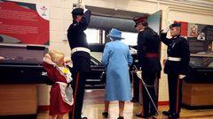 soldier accidentally smacks 6-yr-old's face after she greets the Queen in Wales
