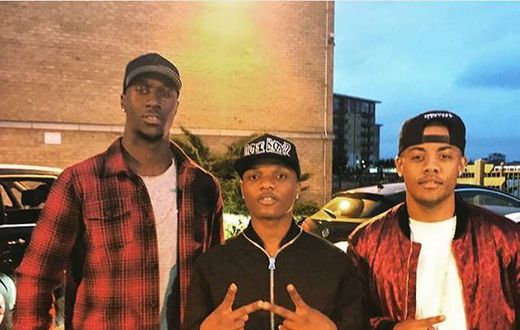 Wizkid, Nico & Vinz, after a recording session.