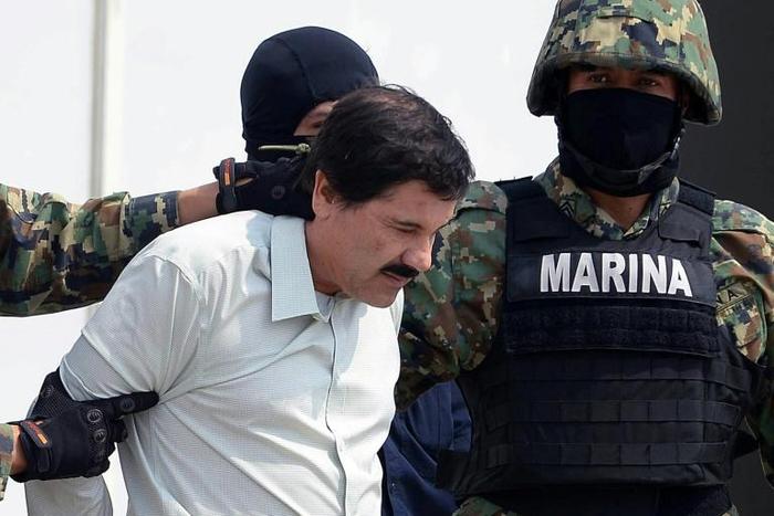Mexican drug trafficker Joaquin "El Chapo" Guzman Loera, seen here after his capture in 2014, is on trial in New York