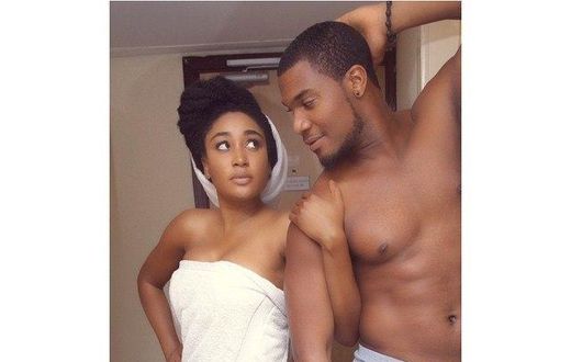 Mbong Amata and Kunle Rhemmy on set of 'The Getaway'
