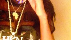 Sira Kante poses with Davido's customized HKN chain