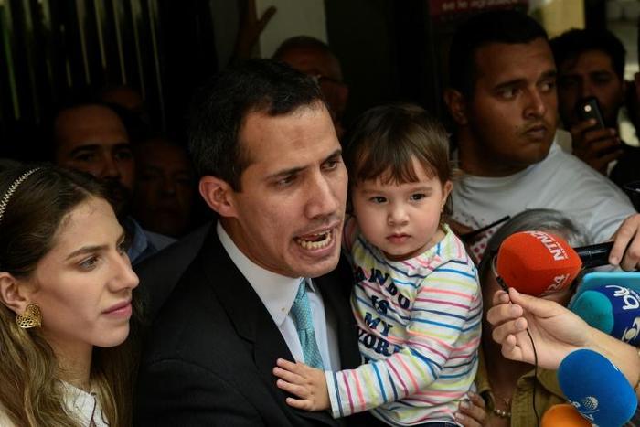 Venezuela's Juan Guaido, who has proclaimed himself acting president, has asked the United Nations for humanitarian aid to help "millions of victims" deprived of health care and food