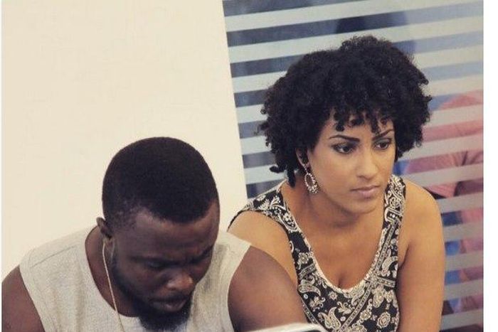 Juliet Ibrahim on set