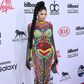 Dencia wore a colourful  jumpsuit comlplete with mismatched heels to the 2015 Billboard Awards in Las Vegas