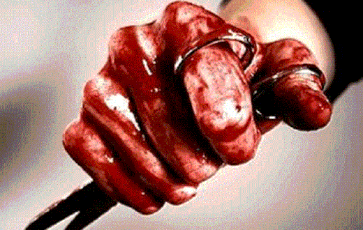Bloody scissors murder