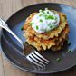 Smoked salmon latkes