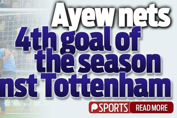 Ayew nets 4th goal of the season against Tottenham