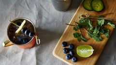 cucumber blueberry cocktail