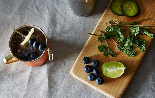 cucumber blueberry cocktail