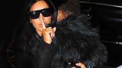 Kim Kardashian shhh press as North West takes a nap