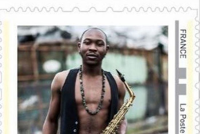 Seun Kuti's postal stamp in France