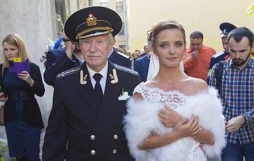 Legendary Russian actor Ivan Krasko married his 24-year-old fiancee Natalia Shevel