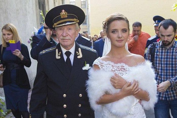 Legendary Russian actor Ivan Krasko married his 24-year-old fiancee Natalia Shevel