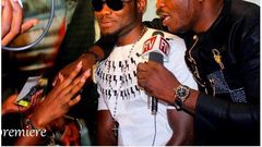 Prince David Osei in white shirt