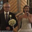 Tøsse singing as she walked down the aisle
