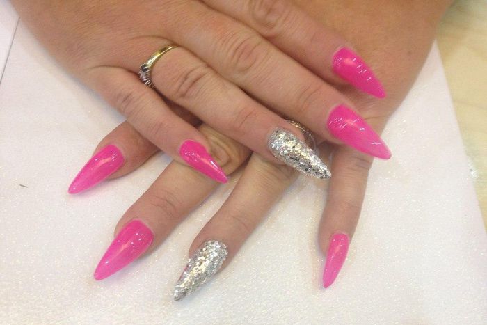 Stiletto shaped nails