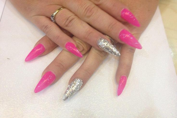 Stiletto shaped nails