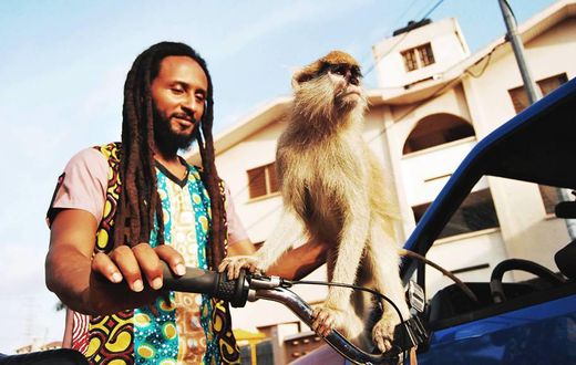 Wanlov Da Kuborlo with his pet