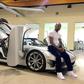 Floyd Mayweather posing with his Koenigsegg CCXR Trevita supercar.