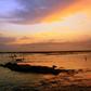 The island of Bali, Indonesia at sunset.
