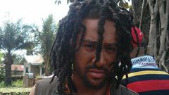 Majid Michel on set of 'The Mad Man I love'