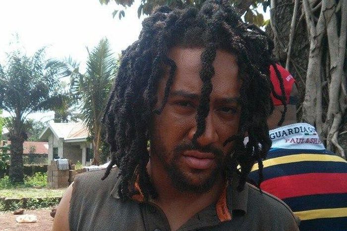 Majid Michel on set of 'The Mad Man I love'
