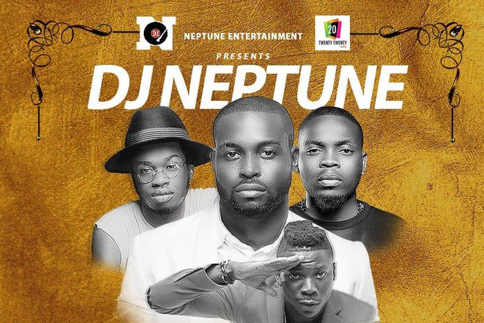 DJ Neptune's "Baddest" cover art featuring Olamide, Stonebwoy & BOJ