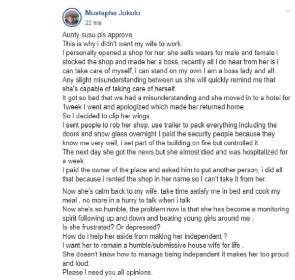 Man reveals how he contracted robbers to ruin wife’s business because she was too independent and boastful