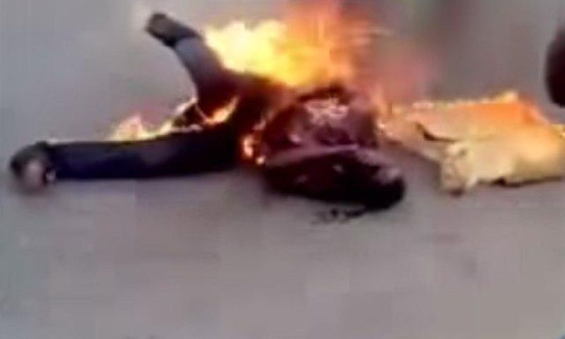 This man was burnt alive in Nigeria