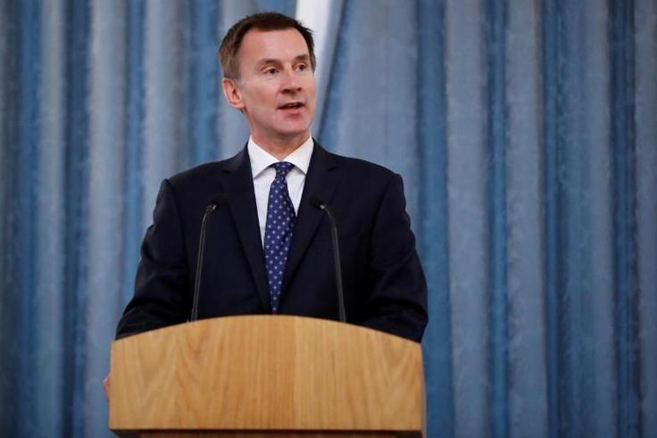 Britain's Foreign Secretary Jeremy Hunt delivers a speech in central London on January 23, 2019