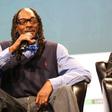 Snoop Dogg speaking at the TechCrunch Disrupt event where he launched his latest platform, Merry Jane