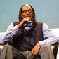 Snoop Dogg speaking at the TechCrunch Disrupt event where he launched his latest platform, Merry Jane