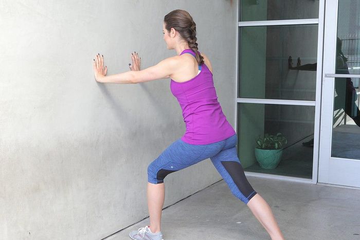 Wall calf stretch