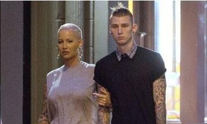 Amber Rose and Machine Gun Kelly on Mother's Day in NYC