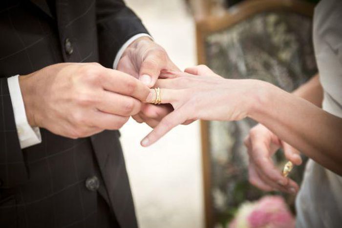 Wedding ring exchange