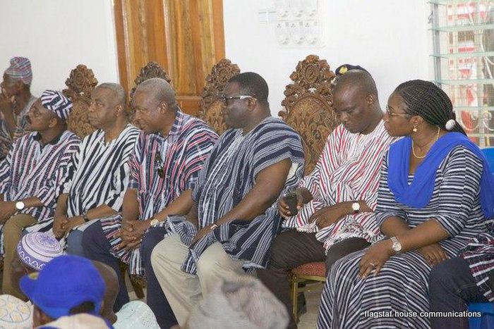 President John Mahama accompanied by some government officials