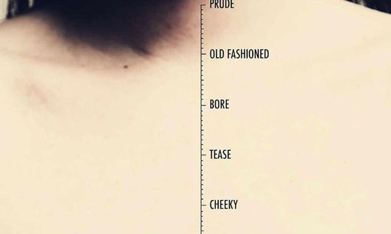 standard of measurement for necklines